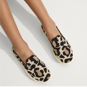 ROTHY'S The Original Slip On Sneakers in Desert Cat Leopard Print Size 3 Girl's